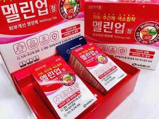 Viên uống trắng da – mờ nám hàn quốc Mellinup Tab